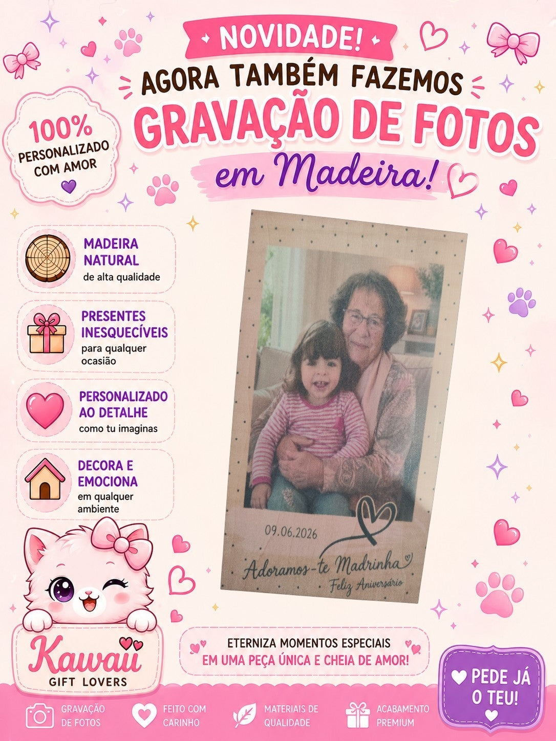 Fotografias Impressas em Madeira