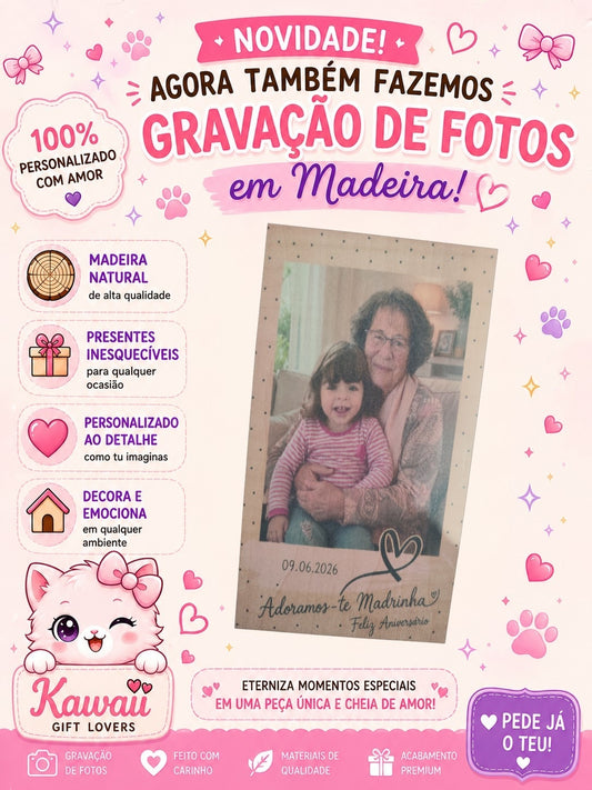 Fotografias Impressas em Madeira